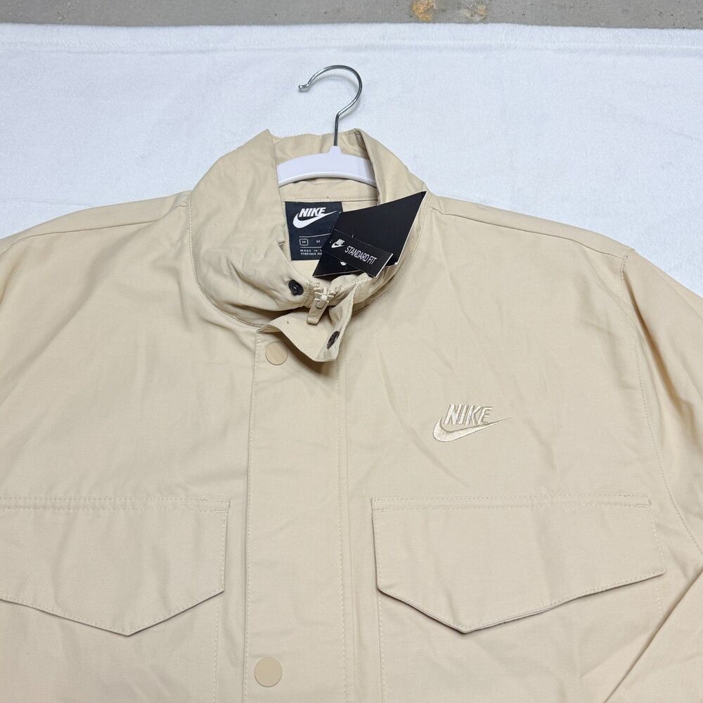 NWT Nike Sportswear Field Jacket Men’s M Beige Cotton Blend Safari Gorpcore